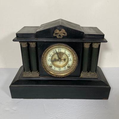LOT 246: Antique Ansonia Mantle Clock with Key