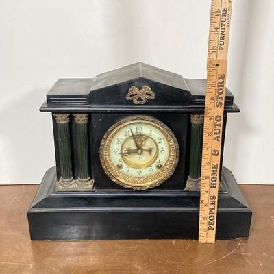 LOT 246: Antique Ansonia Mantle Clock with Key