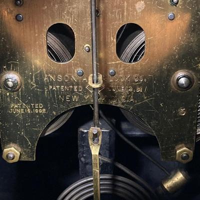 LOT 246: Antique Ansonia Mantle Clock with Key