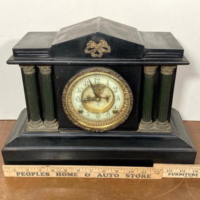 LOT 246: Antique Ansonia Mantle Clock with Key