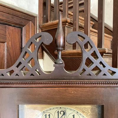 LOT 250: Vintage Wooden Granddaughter Clock with Keys