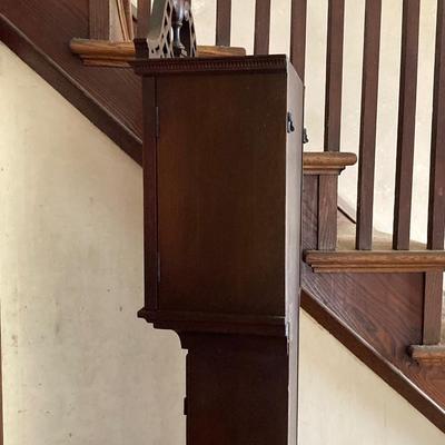 LOT 250: Vintage Wooden Granddaughter Clock with Keys