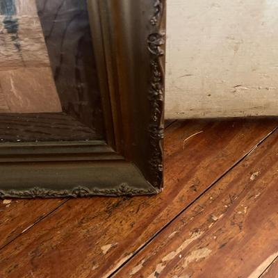 LOT 251: Vintage Framed Asian Rice Paper Painting