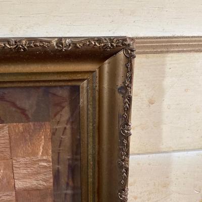 LOT 251: Vintage Framed Asian Rice Paper Painting