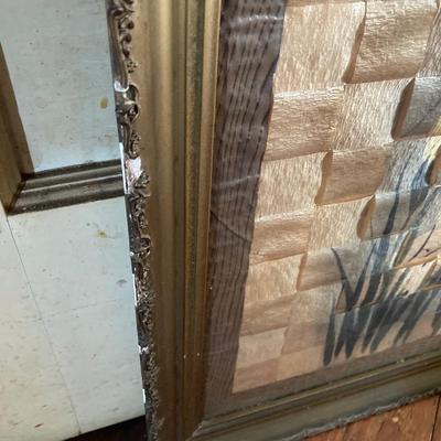 LOT 251: Vintage Framed Asian Rice Paper Painting