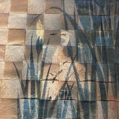 LOT 251: Vintage Framed Asian Rice Paper Painting