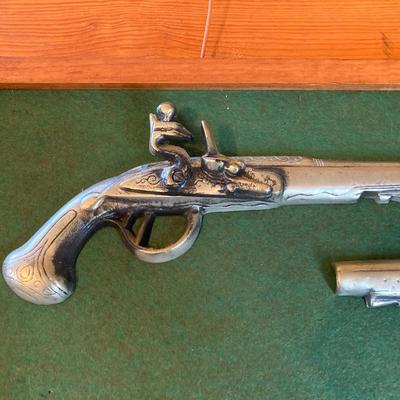 LOT 254: Vintage Framed Replica Pistol Display (Two Halves)