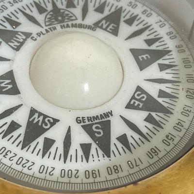 LOT 258: C. Plath, Hamburg Germany Compass in Wooden Box