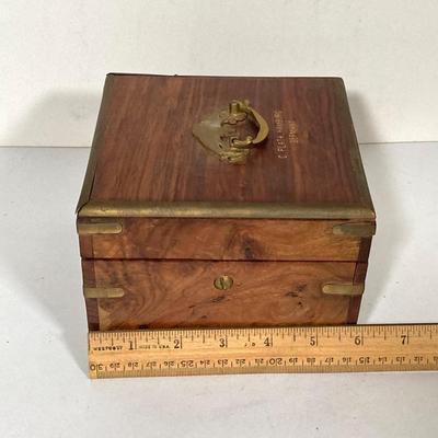 LOT 258: C. Plath, Hamburg Germany Compass in Wooden Box