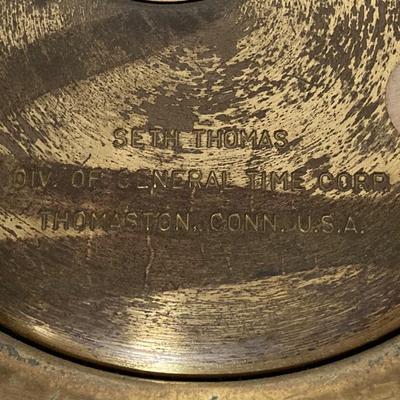 LOT 259: Vintage Seth Thomas Brass Helmsman E537-001 and Made in Western Germany Nautical Barometer