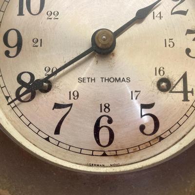 LOT 259: Vintage Seth Thomas Brass Helmsman E537-001 and Made in Western Germany Nautical Barometer