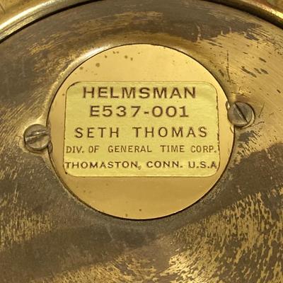 LOT 259: Vintage Seth Thomas Brass Helmsman E537-001 and Made in Western Germany Nautical Barometer