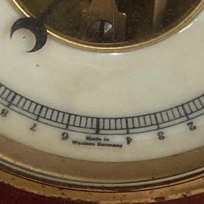 LOT 259: Vintage Seth Thomas Brass Helmsman E537-001 and Made in Western Germany Nautical Barometer