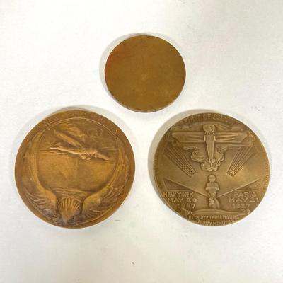 LOT 261: Collection of Six Charles Lindberg Commemorative Tokens / Medals