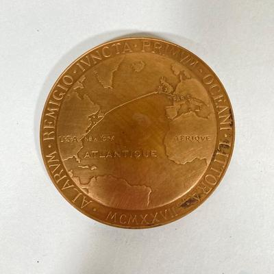 LOT 261: Collection of Six Charles Lindberg Commemorative Tokens / Medals