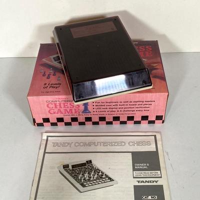 LOT 262: Chess Collection - Vintage, Miniature, Travel, Tandy Electronic and Books