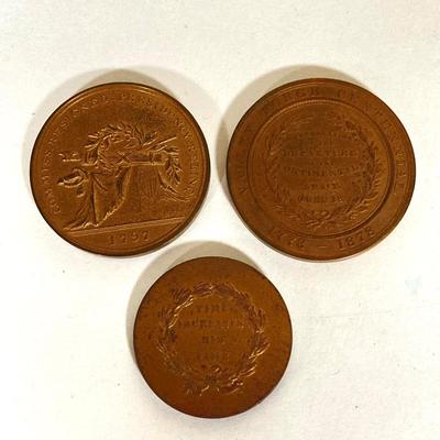 LOT 263: Collection of Seven George Washington Commemorative Tokens / Medals