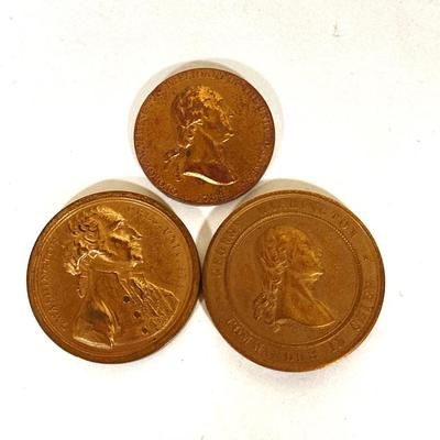 LOT 263: Collection of Seven George Washington Commemorative Tokens / Medals