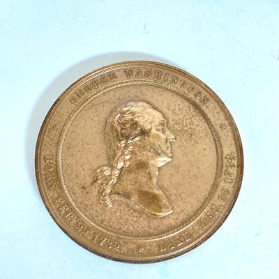 LOT 263: Collection of Seven George Washington Commemorative Tokens / Medals