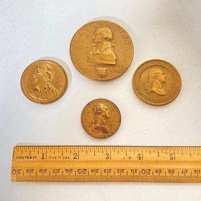 LOT 263: Collection of Seven George Washington Commemorative Tokens / Medals