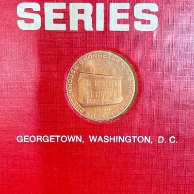 LOT 264: Vintage Historic Customhouse Series - Treasury U.S. Customs Service Coins with Display Board