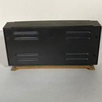 LOT 265: Mid-Century Modern Brass Bulova Table / Desk Clock and Airguide Table / Desk Barometer