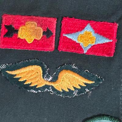 LOT 273: Vintage Scouting Sash w/Badges, Books, Scarf etc., Junior Scholastic Magazines & American Red Cross Canoeing & First-Aid...