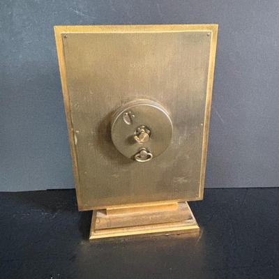 LOT 275: Vintage Linden Lucite Harp Alarm Clock, Luxor Desk Clock w/Scenic Dial, Brass Swiza 8-Day Travel Alarm Clock, & Kaiser Lamp...