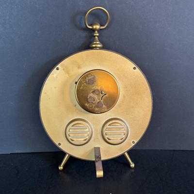 LOT 276: Vintage Art Deco Kundo Alarm Clock, Brass Semco 7 Jewels Travel Alarm Clock, Mid- Century Wind-Up Clock-Thermometer-Hydrometer...