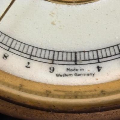 LOT 276: Vintage Art Deco Kundo Alarm Clock, Brass Semco 7 Jewels Travel Alarm Clock, Mid- Century Wind-Up Clock-Thermometer-Hydrometer...