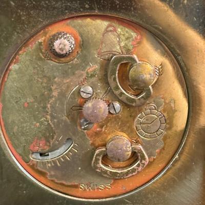 LOT 276: Vintage Art Deco Kundo Alarm Clock, Brass Semco 7 Jewels Travel Alarm Clock, Mid- Century Wind-Up Clock-Thermometer-Hydrometer...