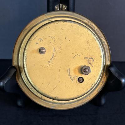 LOT 276: Vintage Art Deco Kundo Alarm Clock, Brass Semco 7 Jewels Travel Alarm Clock, Mid- Century Wind-Up Clock-Thermometer-Hydrometer...