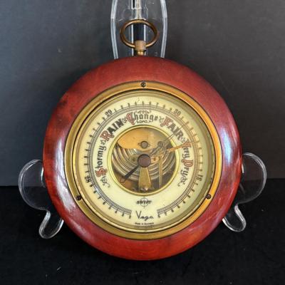 LOT 278: Collection of 4 Vintage Wooden Barometers