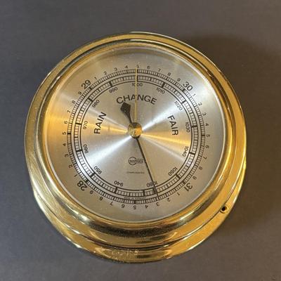 LOT 282: New/Old Stock: Barigo Compensated Brass Barometers in Original Packaging