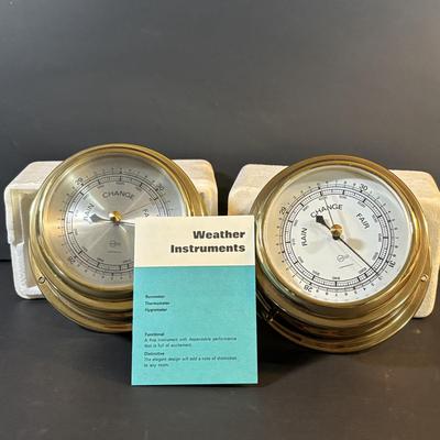 LOT 283: New/Old Stock: Barigo Compensated Brass Barometers in Original Packaging