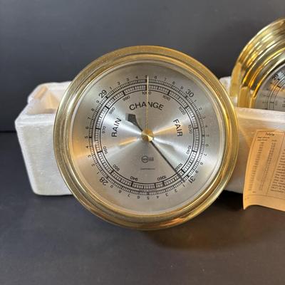 LOT 284: New/Old Stock: Barigo Compensated Brass Barometers in Original Packaging