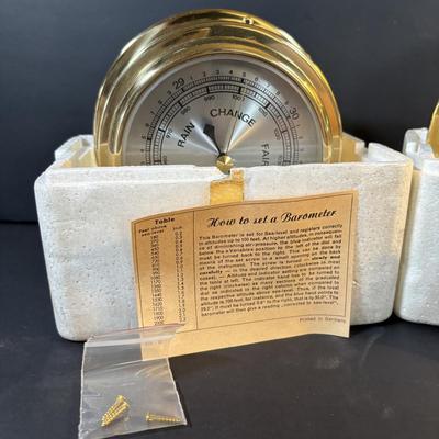 LOT 284: New/Old Stock: Barigo Compensated Brass Barometers in Original Packaging