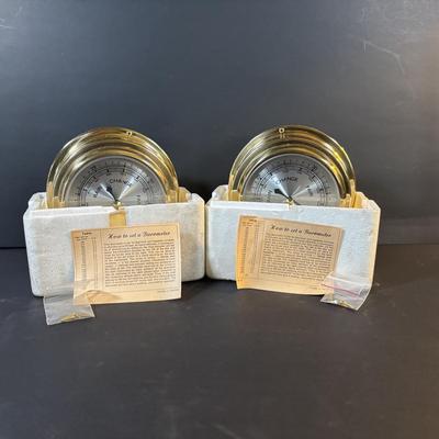 LOT 284: New/Old Stock: Barigo Compensated Brass Barometers in Original Packaging