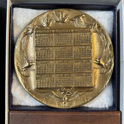 LOT 286: Medallic Art Company 1982 Marcel Jovine Dreamer of Dreams Gold Plated Bronze Medal and 1981 Marcel Jovine Aviation History Maco...