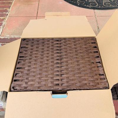 LOT 302: Set of Six (6) Storage Bins Three in Original Box and a Desk Lamp in Original Box