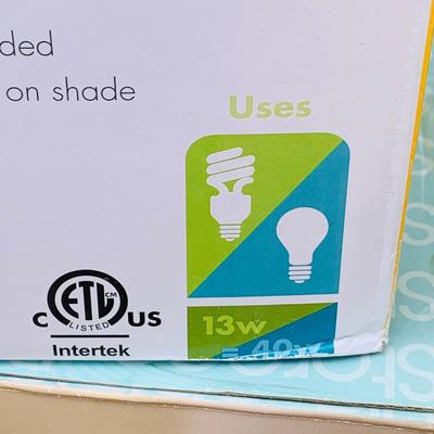 LOT 302: Set of Six (6) Storage Bins Three in Original Box and a Desk Lamp in Original Box