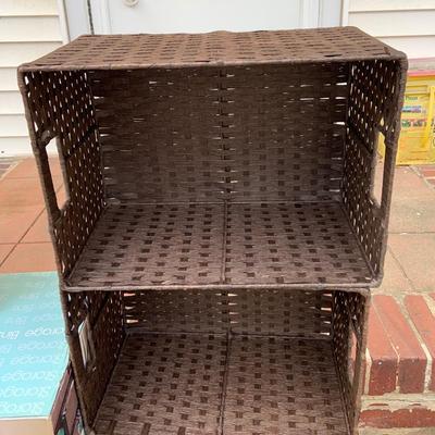 LOT 302: Set of Six (6) Storage Bins Three in Original Box and a Desk Lamp in Original Box