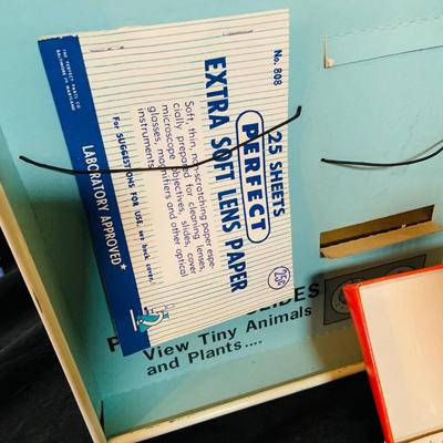 LOT 304: Lionel-Porter Micro-Lab Student Microscope Set with Slides and Metal Case