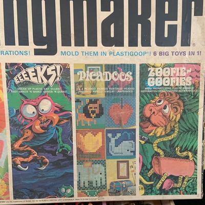 LOT 305: Very Rare Mattel Every Thingmaker Play Set with Molds, Maker, Plastic Goop Bottles and Much More