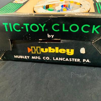 LOT 306: Hubley Toys Tic-Toy Clock Take Apart Clock Puzzle In Original Package and a Kay an EE Wood Weaving Loom In Original Box