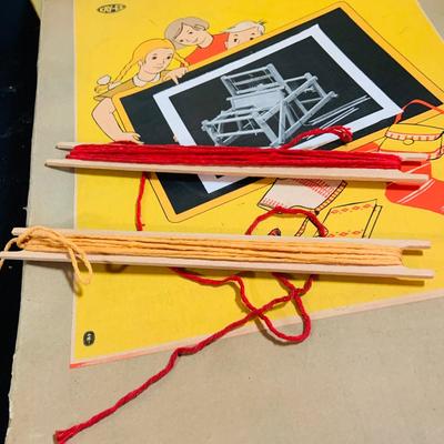 LOT 306: Hubley Toys Tic-Toy Clock Take Apart Clock Puzzle In Original Package and a Kay an EE Wood Weaving Loom In Original Box