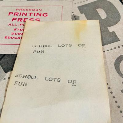 LOT 307: Rare Pressman Small Fry Printing Press Vintage Play Set with Original Box