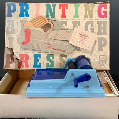 LOT 307: Rare Pressman Small Fry Printing Press Vintage Play Set with Original Box