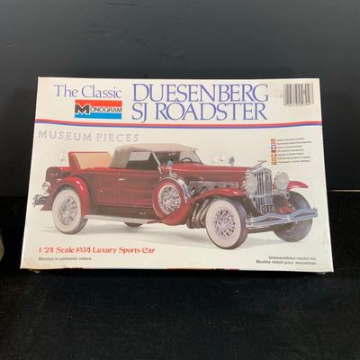 LOT 299: Testors/ Italeri 1934 Rolls-Royce Phantom II Model and Monogram Duesenberg SJ Roadster In Unopened Boxes and a 48 Ford Coup Die...
