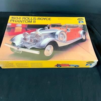 LOT 299: Testors/ Italeri 1934 Rolls-Royce Phantom II Model and Monogram Duesenberg SJ Roadster In Unopened Boxes and a 48 Ford Coup Die...